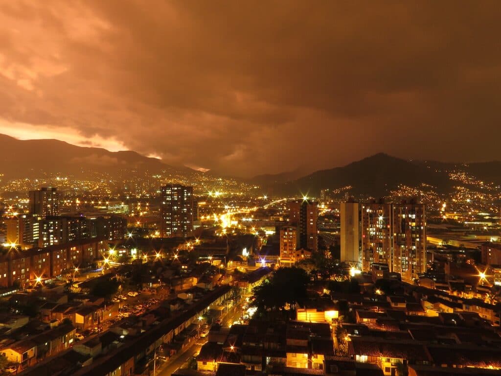 Vista panoramica de Medellín